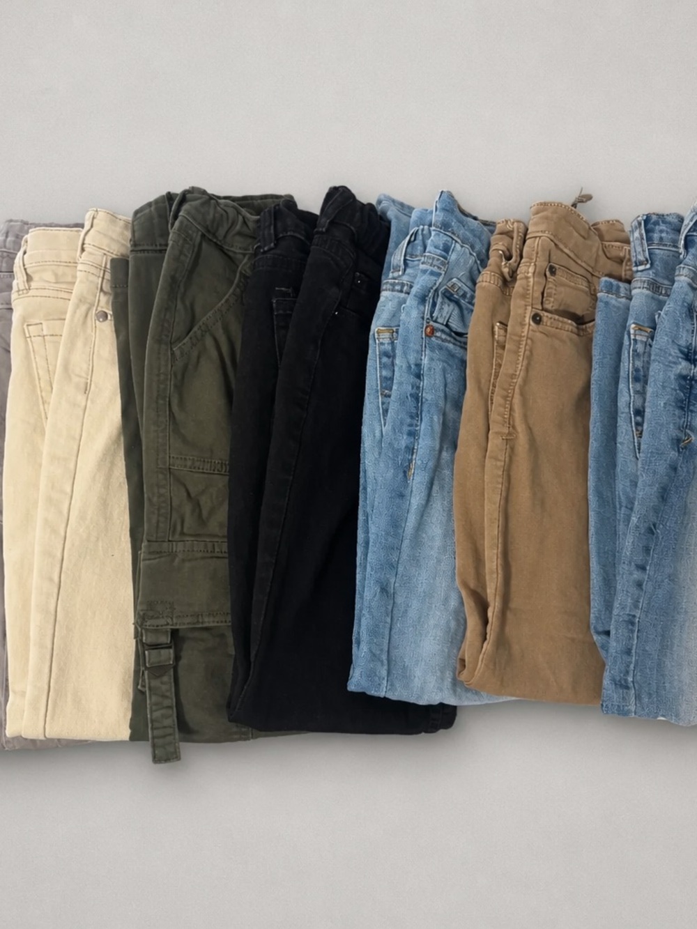Custom Variety Brands Girl Large Sz 10 Bundle of (7) Jeans & Cargo Pants Casual